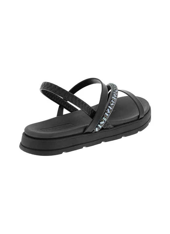 MOLECA Moleca Ladies Sandals With Back Strap Black | Made In Brazil