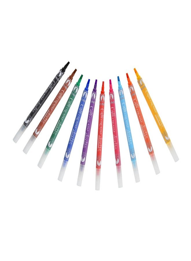 Manuscript Callicreative Duotips, Double Ended Markers For Hand-Lettering - 10 Assorted Colours - Image 3