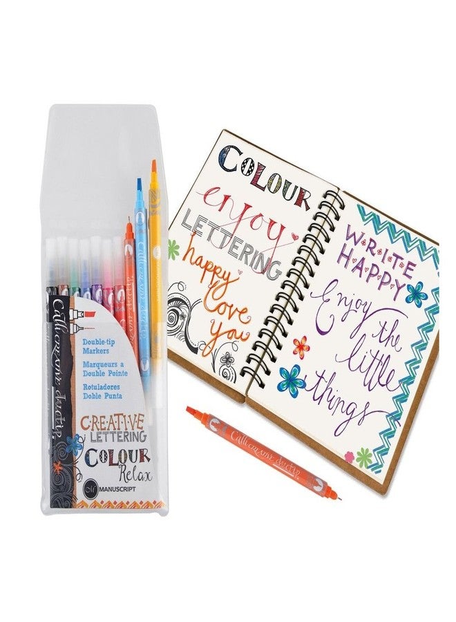 Manuscript Callicreative Duotips, Double Ended Markers For Hand-Lettering - 10 Assorted Colours - Image 4