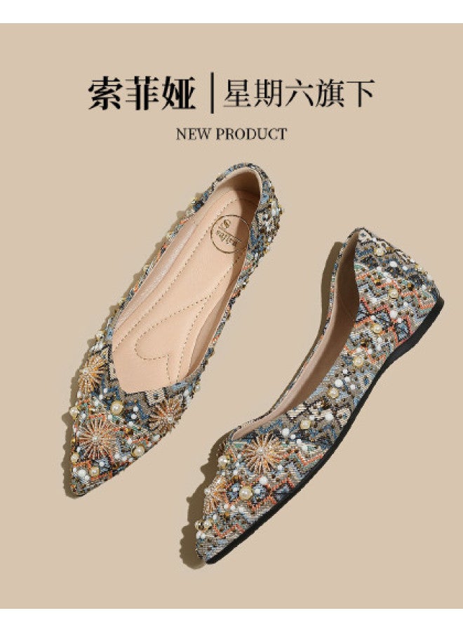 SAFIYA Saturday's Platform Women's Shoes 2025 New Style Shallow Fashion Shoes, Pointed Toe High-end Women's Flats For Spring And Autumn - Image 1