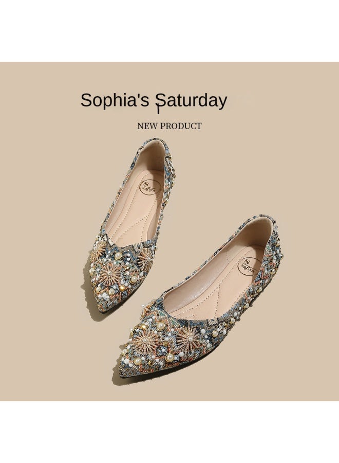 SAFIYA Saturday's Platform Women's Shoes 2025 New Style Shallow Fashion Shoes, Pointed Toe High-end Women's Flats For Spring And Autumn - Image 4
