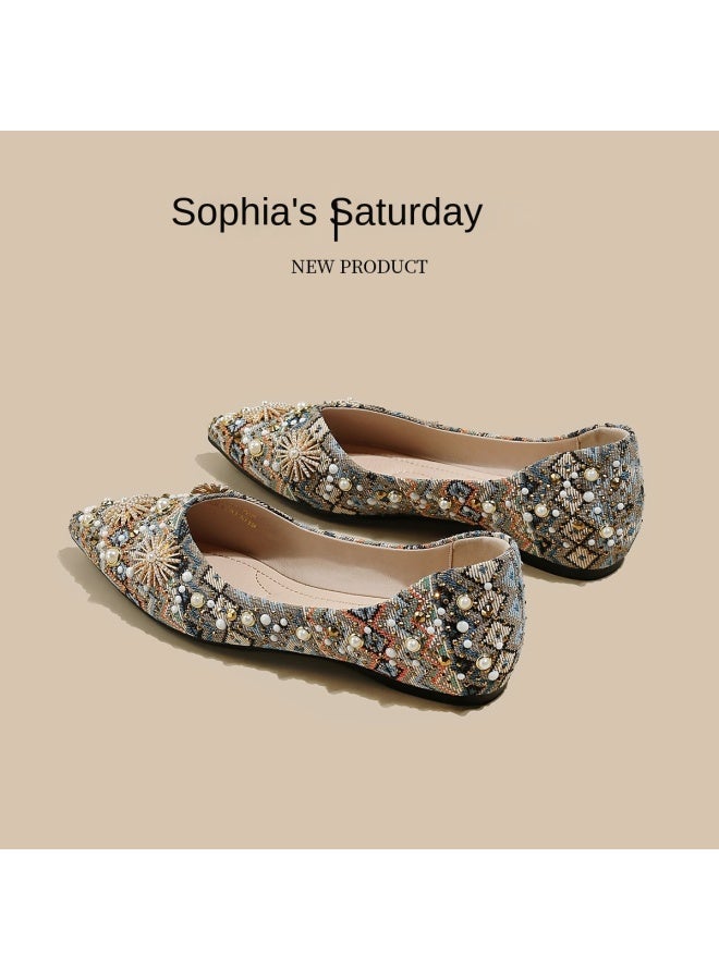 SAFIYA Saturday's Platform Women's Shoes 2025 New Style Shallow Fashion Shoes, Pointed Toe High-end Women's Flats For Spring And Autumn - Image 5