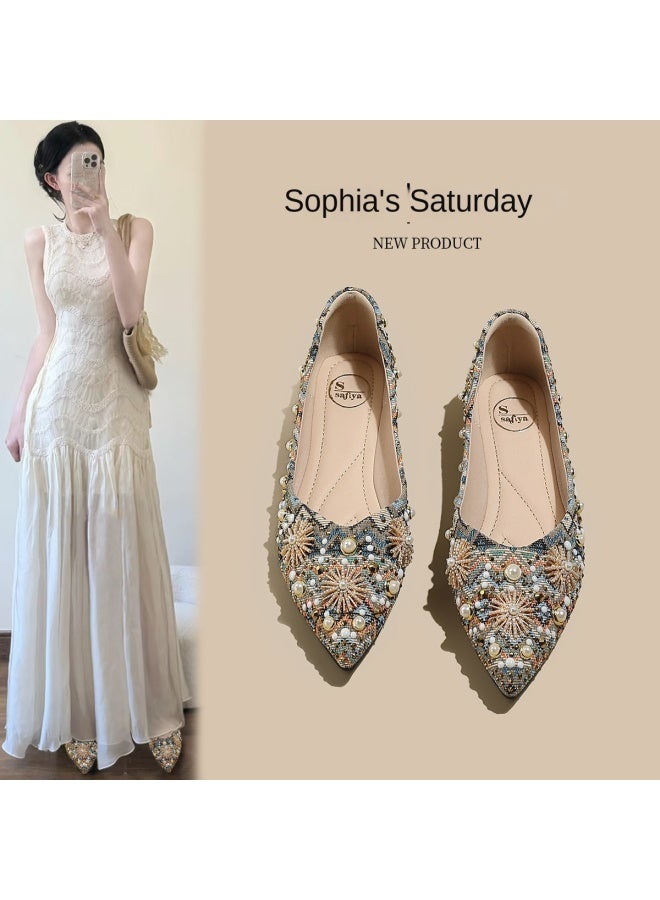 SAFIYA Saturday's Platform Women's Shoes 2025 New Style Shallow Fashion Shoes, Pointed Toe High-end Women's Flats For Spring And Autumn - Image 3