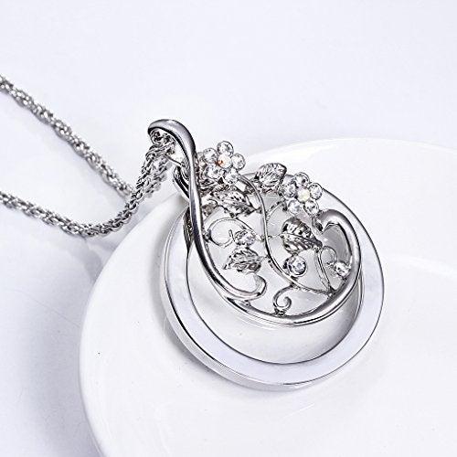 GREUS Necklace Magnifying Glass Reading Glasses Pendant Jewelry Optical Magnifier with Chain Necklace Neckglasses Portable Monocle for Reading Collecting Library - Image 3