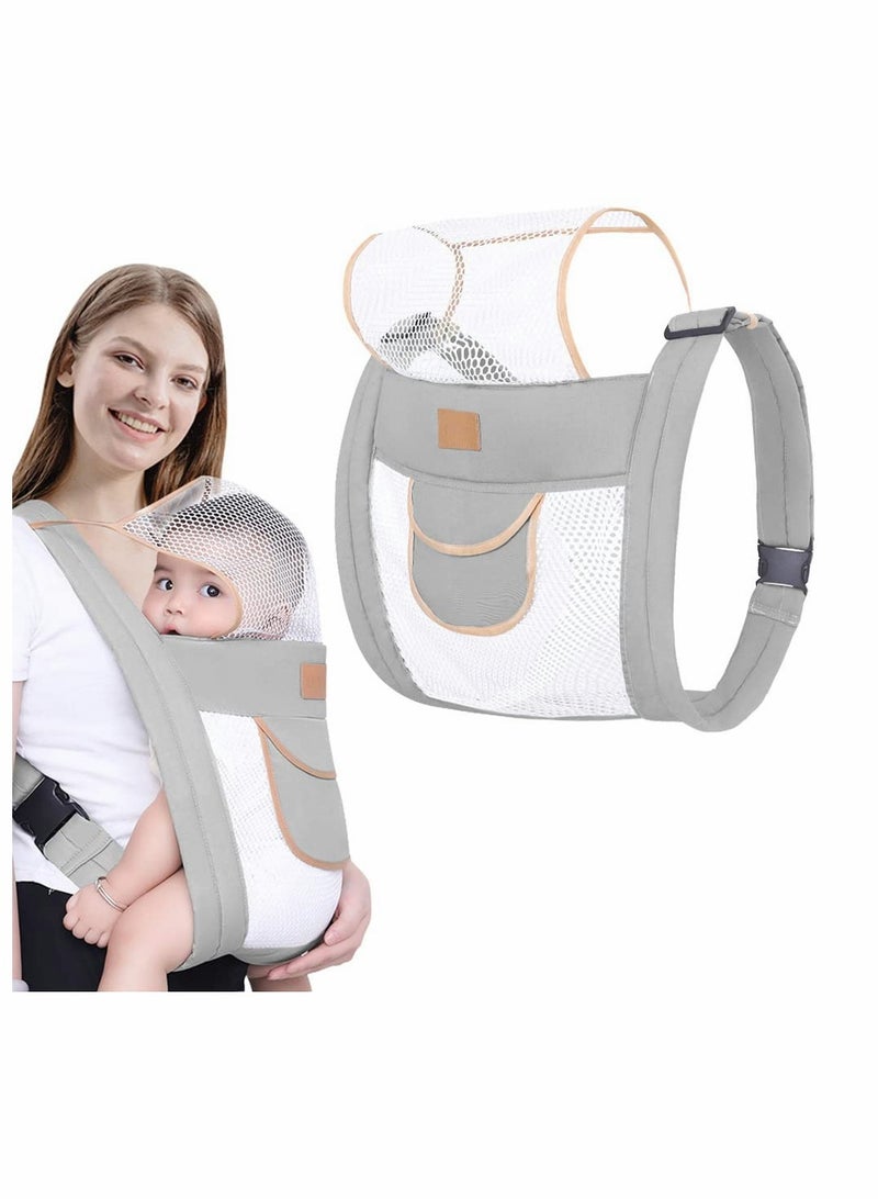 Excefore Lightweight Breathable Baby Carrier, Double Layer Mesh Baby Sling, for All Seasons Baby Wrap Carrier for Newborns from Birth 3-30 Months - Image 1