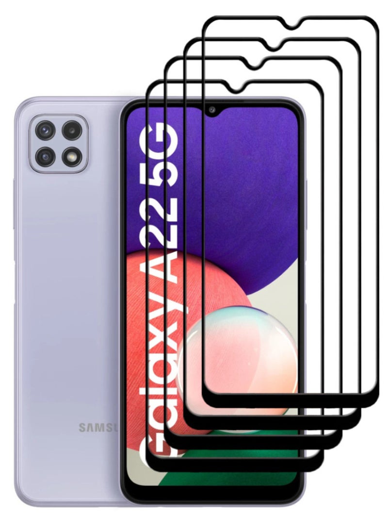 ACLIX 4 Pieces Antistatic ESD Dustproof Premium Quality High Definition Tempered Glass Screen Protector Designed For Samsung Galaxy A22 5G - Image 1