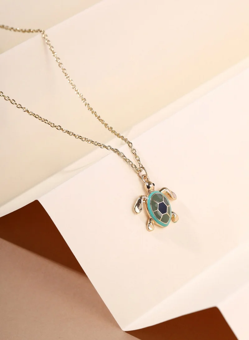 Priyaasi Brass Tortoise Minimal Chain
