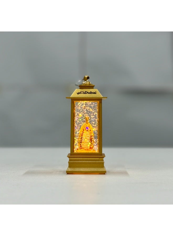 مصباح ليلي LED تذكاري فاخر مجسم ثلاثي الأبعاد لفندق برج العرب دبي - زينة مكتبية بسائل لامع متدفق - هدية إماراتية مثالية - Image 1