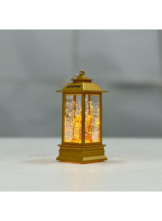 مصباح ليلي LED تذكاري فاخر مجسم ثلاثي الأبعاد لفندق برج العرب دبي - زينة مكتبية بسائل لامع متدفق - هدية إماراتية مثالية - Image 3