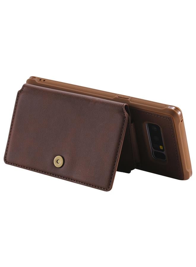 S-TOP Case For Galaxy Note 8 Zipper Shockproof Protective Case with Card Slots & Bracket & Photo Holder & Wallet Function - Image 4