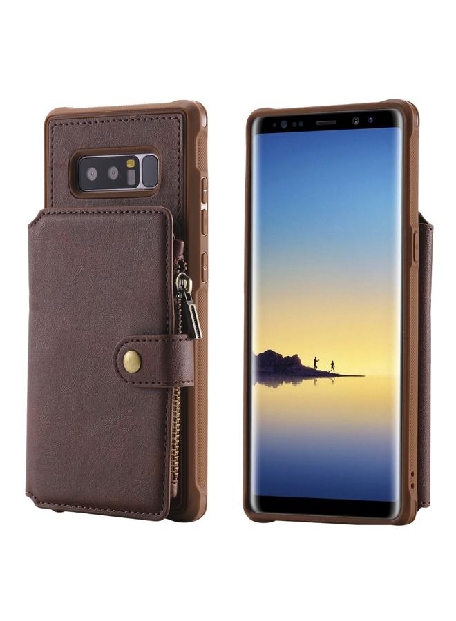 S-TOP Case For Galaxy Note 8 Zipper Shockproof Protective Case with Card Slots & Bracket & Photo Holder & Wallet Function - Image 1