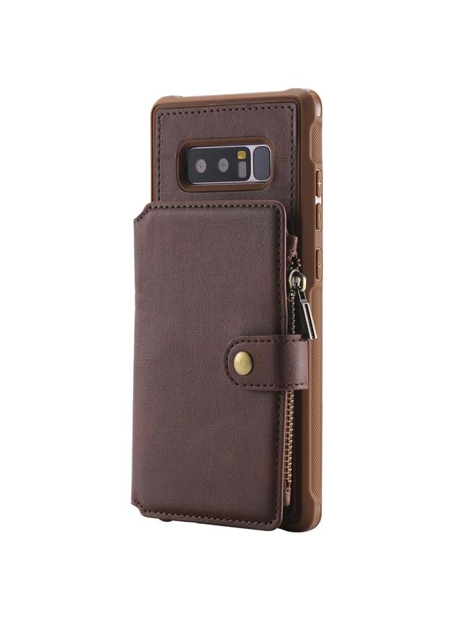 S-TOP Case For Galaxy Note 8 Zipper Shockproof Protective Case with Card Slots & Bracket & Photo Holder & Wallet Function - Image 2