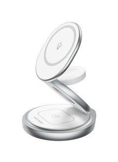 VENTION Vention 3-in-1 15W Wireless Charger Stand with MagSafe Silver  - Image 1