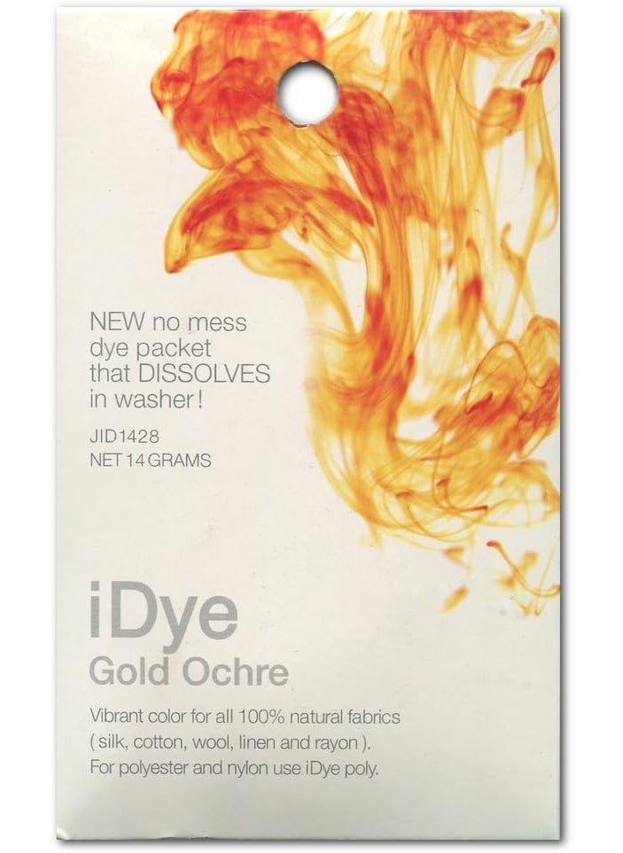 Jacquard Jacquard Idye Natural Fabric Gold Ochre 