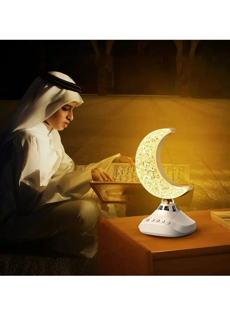 موكوم سماعة القرآن بتقنية البلوتوث ومصباح المكتب بتصميم أكريليك حديث وإضاءة ساحرة بـ 16 لونًا مع جهاز التحكم عن بعد - مصباح ليلي على الطاولة - Image 4