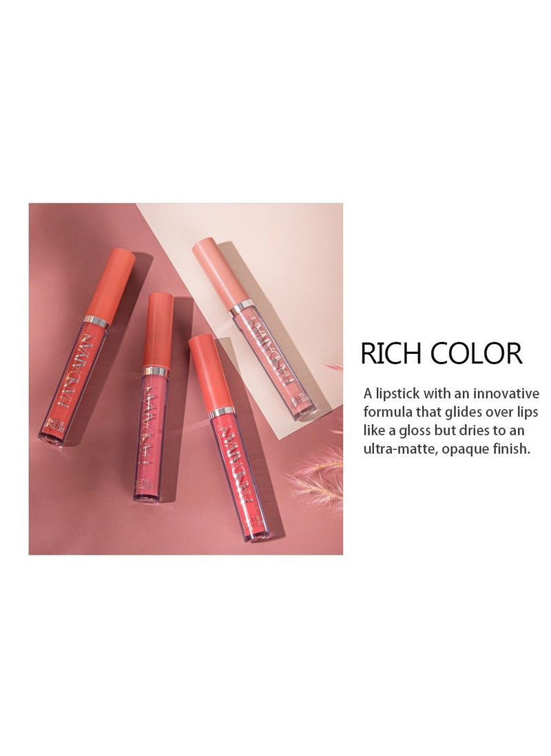 Handaiyan Lipstick Matte Liquid Lipsticks Makeup For Women Velvet Long Lasting Waterproof Highly Pigmented Colour Quick-Drying, Smudge-Proof, Nourishes, Conditions,Ultra Soft Moisturizes  - Image 4