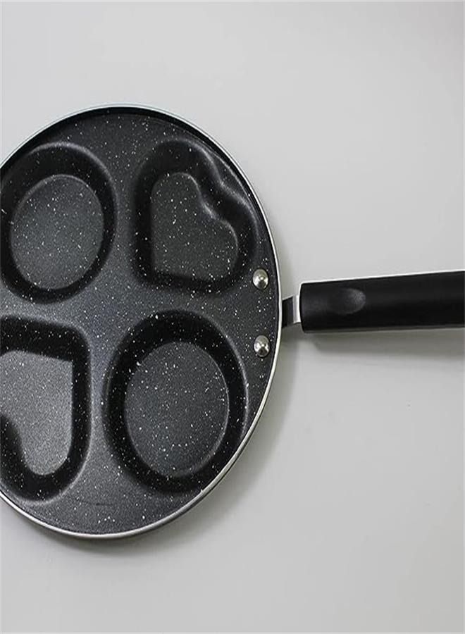 Outdoor Griddle Ceramic Skillet Egg Frying Pan Swedish Pancake Pan Plett Pan Divided Non Stick Egg Cooker Pan Burger Pan for Breakfast Pancake Poached Eggs Nonstick Cookware Outdoor Stove - Image 4