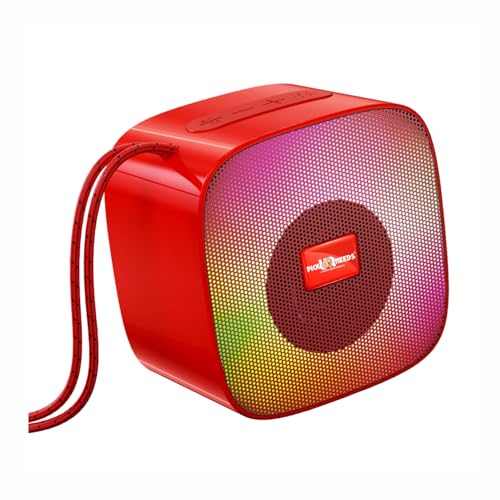 Pick Ur Needs Wireless Rechargeable Portable Bluetooth Speaker | Water Proof | Splash Proof | Premium Speaker Compatible with All Mobile Phone (Red) - Image 1