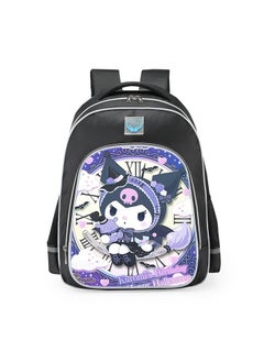 Primary school girls' schoolbag 1-3-6 years old backpack shoulder pad lightweight pink warning strip backpack,B-26-Reflex-Large-Ku-Black