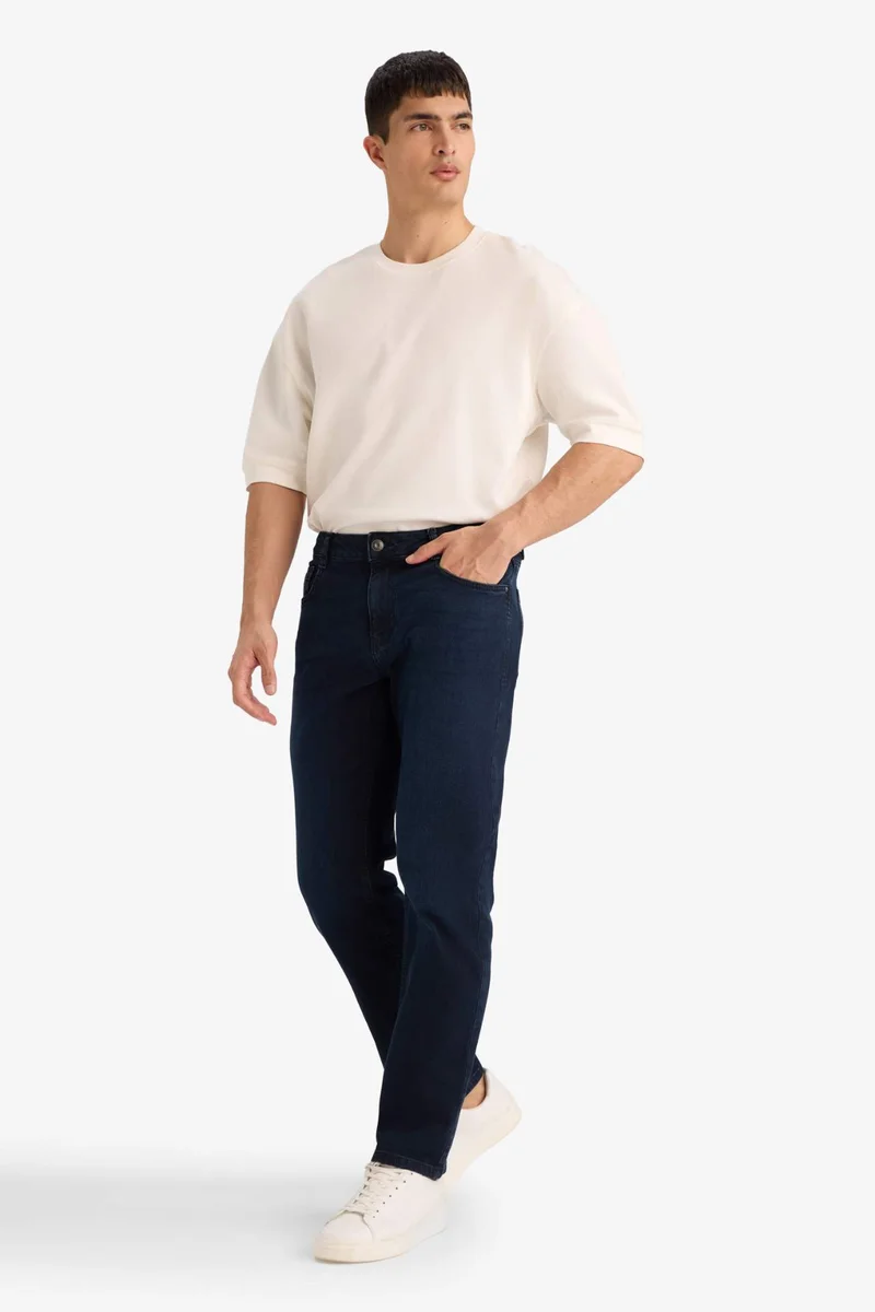 DeFacto Sergio Regular Fit Normal Waist Straight Leg Jeans