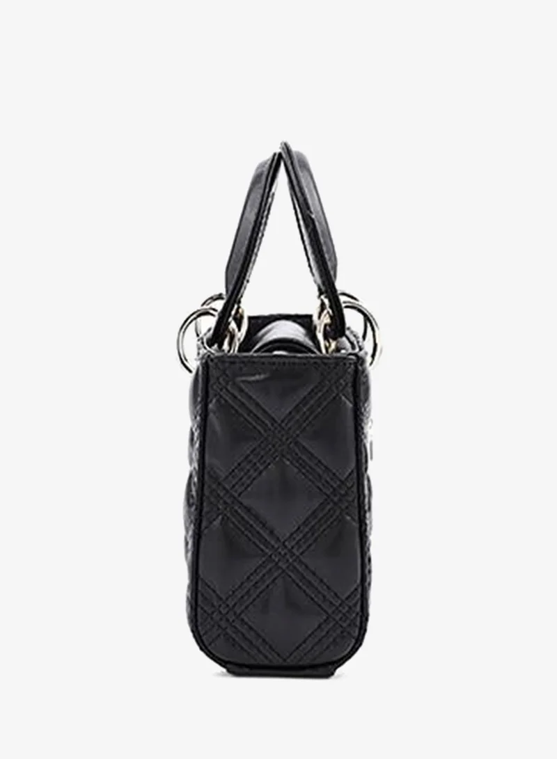 Cuple Black Cuple Textured Zip Shoulder Bag for Women | Best Price UAE