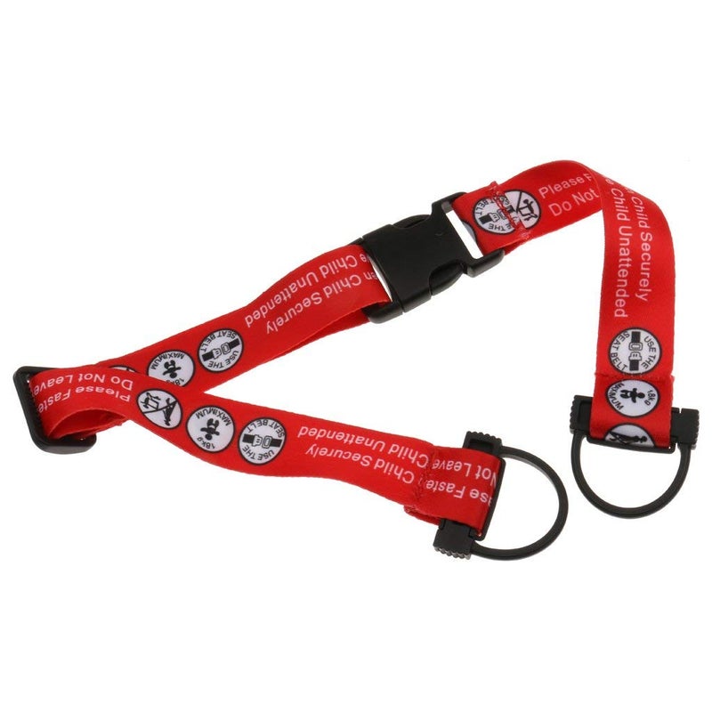 Hooshing 2PCS Kids Baby Safety Seat Belt Adjustable Supermarket Shopping Cart Belt Chair Seat Belts Red - Image 5