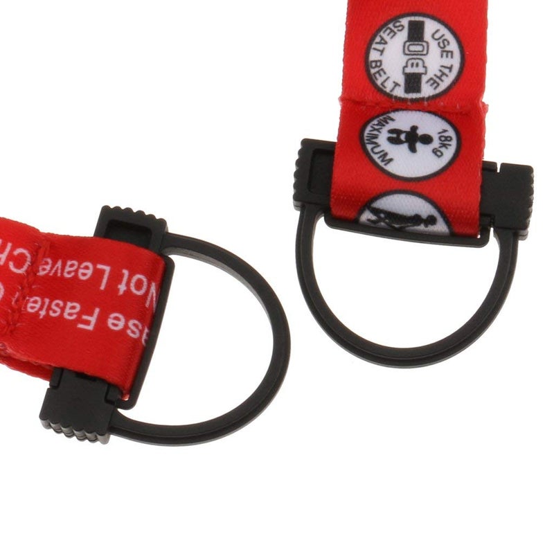 Hooshing 2PCS Kids Baby Safety Seat Belt Adjustable Supermarket Shopping Cart Belt Chair Seat Belts Red - Image 4