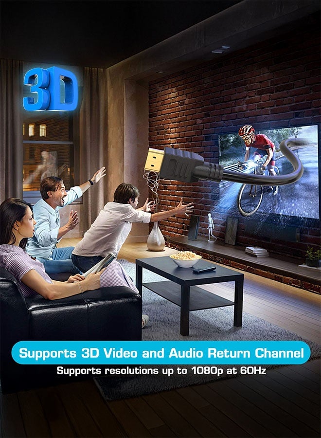 LEDIN 4K HDMI Cable 2.0 High-Speed 18Gbps, Ultra HD 4K@60Hz HDMI to HDMI Braided Cord Compatible with PS5, Xbox, Switch, MacBook, TV, Laptop, PC(3 Meter) - Image 5