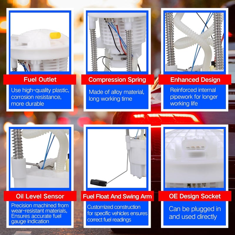AdvanEX مجموعة مضخة الوقود AdvanEX متوافقة مع كرايسلر 0406 دودج رام 1500 تستبدل OE E7186M P76259M - Image 4