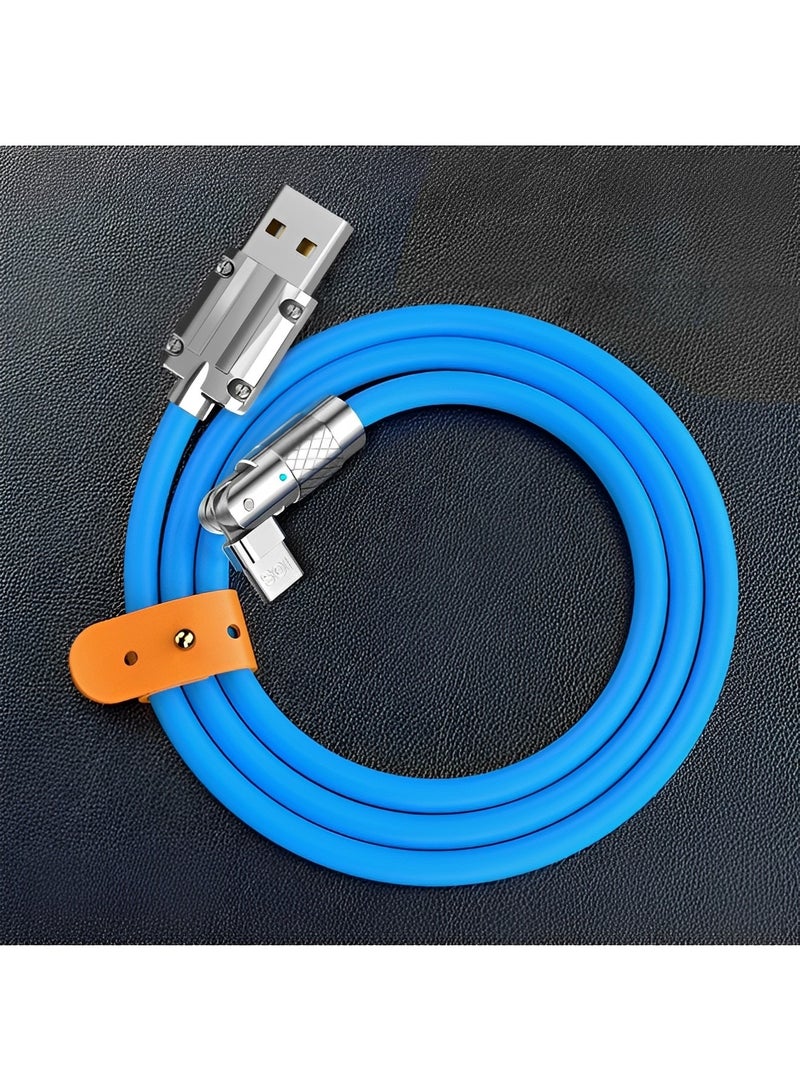 REOCLE iPhone Charger Fast Charging Cable 180° Rotation Long Lightning Charger Cable Fast Charging Cord for IOS - Image 2