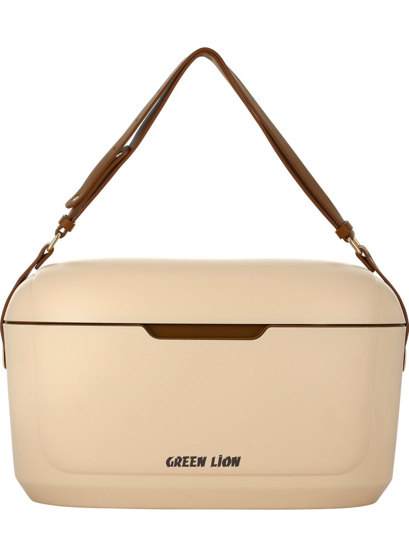 GREEN LION Vintage 12L Insulated Cooler Box with Triple-Layer Insulation / Adjustable Strap / Hot & Cold Storage / 24+ Hours Retention / Food-Grade Safety / Leak-Proof Design - Beige - Image 4