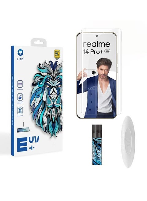 Lito Realme 14 Pro Plus 5G  Premium UV Liquid Glue Tempered Glass Screen Protector with Edge to Edge Coverage