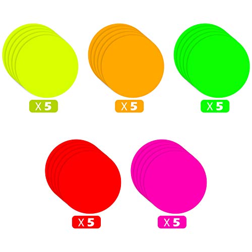 WILLBOND 25 Sheets Neon Papers Glow Party Decoration DIY Dance Floor Moves Games Classic Twister UV Reactive Multi Colored Double Sided Card Stock for Black Light Neon Birthday Wedding Fluorescent - Image 3