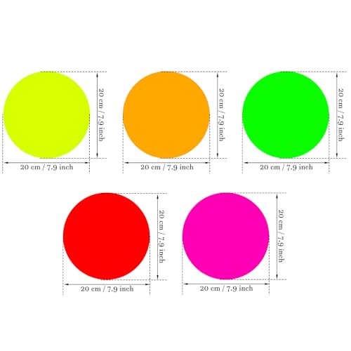 WILLBOND 25 Sheets Neon Papers Glow Party Decoration DIY Dance Floor Moves Games Classic Twister UV Reactive Multi Colored Double Sided Card Stock for Black Light Neon Birthday Wedding Fluorescent - Image 2