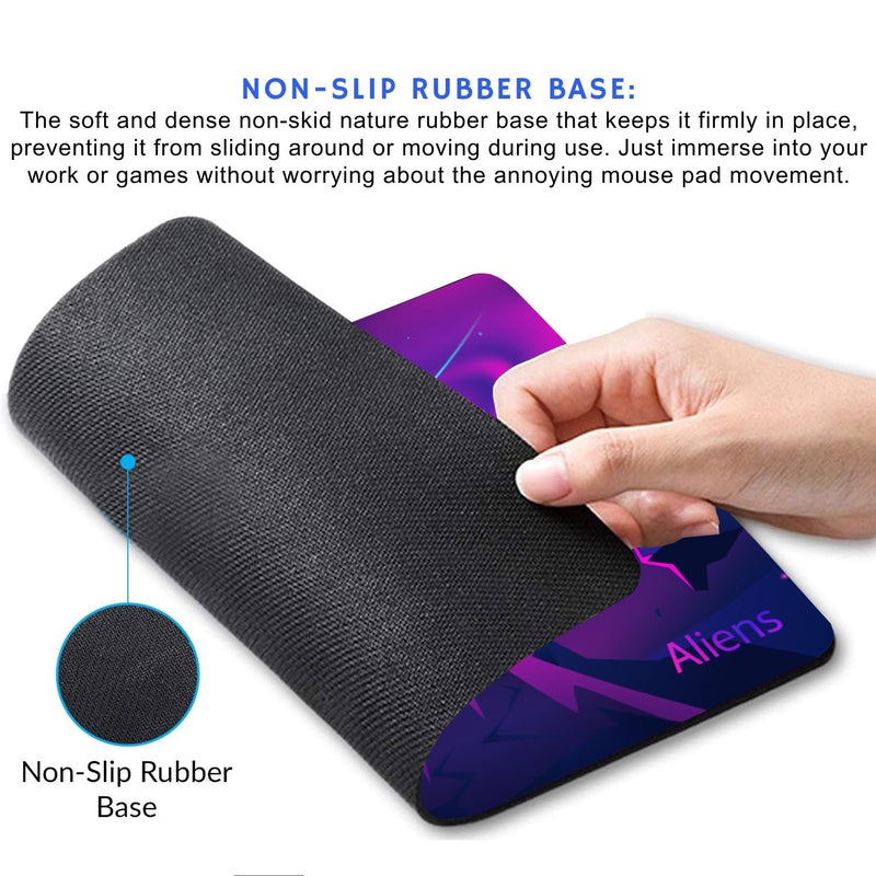 Aliens Mouse Pad for Computer, Laptop, Smooth Premium Cloth Surface, Non-Slip Rubber Base, Speed and Precision Operation Compatible with Laser and Optical Mouse, Gaming, Office, Home 230x190mm (SP-16) - Image 2
