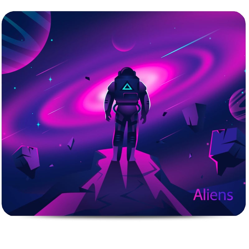Aliens Mouse Pad for Computer, Laptop, Smooth Premium Cloth Surface, Non-Slip Rubber Base, Speed and Precision Operation Compatible with Laser and Optical Mouse, Gaming, Office, Home 230x190mm (SP-16) - Image 1