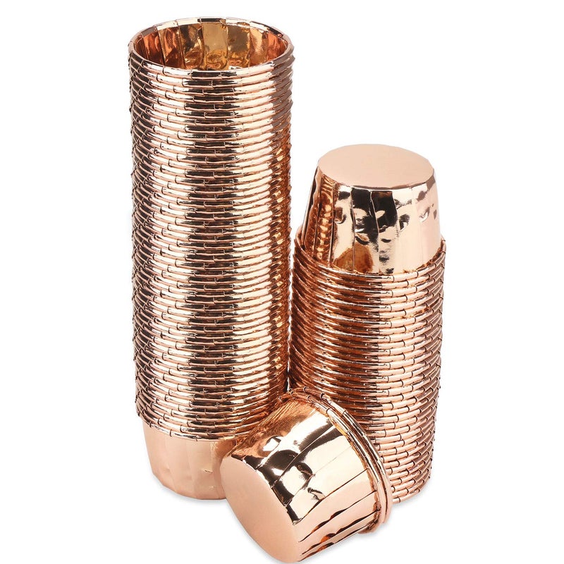 EUSOAR EUSOAR Aluminium Cups for Baking 100 Cups 35 oz Aluminum Foil Disposable Muffin Liners 
