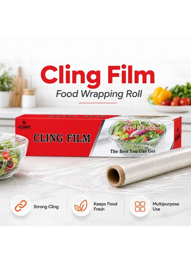 ALNAWAR Premium Cling Film Roll | Strong Food Wrapping & Freshness Seal - Image 1