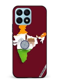 Protective Case Cover For Honor X8a India Map Design Multicolour