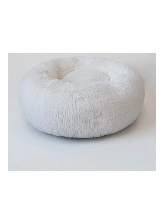 NIBEMINENT Anti Anxiety Faux Fur Donut Shape Bed for Cat/Dog Grey 50cm - Image 2