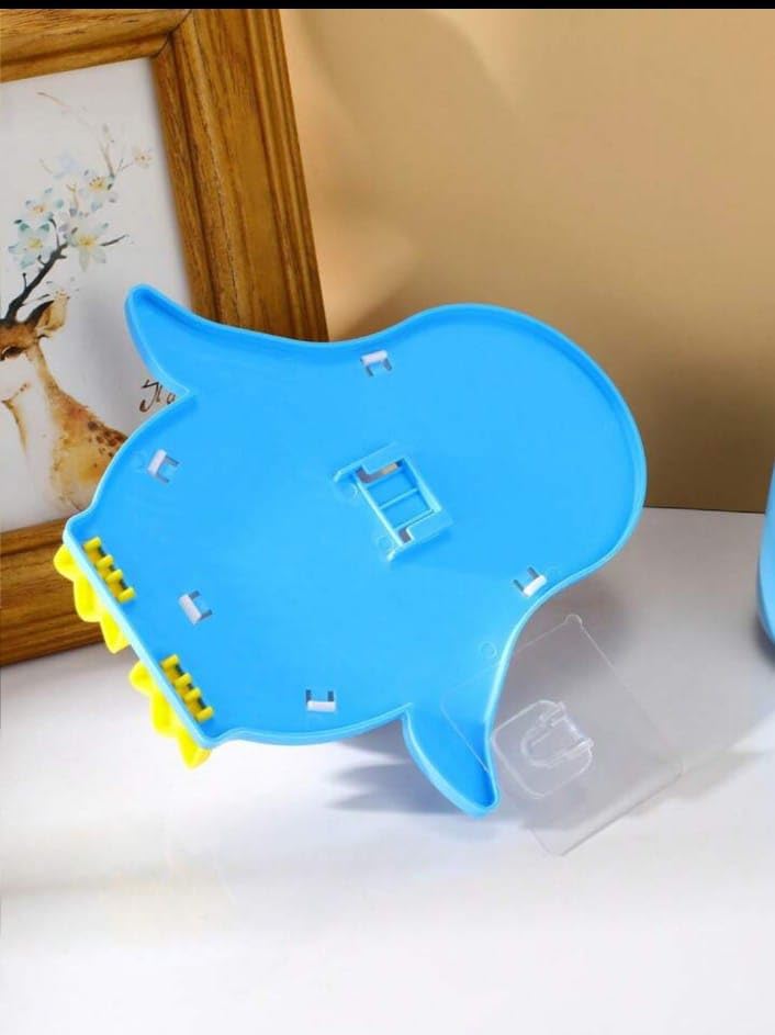 Dervino Dervino Penguin Storage Box Bedside Wall Toothbrush Holder Bedroom | Adhesive Wall Shelf | Phone Holder Office Wall Organizer Pen Holder Makeup Brush Kitchen Chopstick Holder (Blue Pack of 1) - Image 2