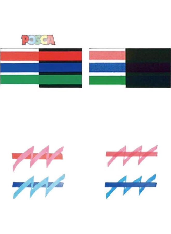 Uni Mitsubishi Posca Acrylic Markers (Fine Line) Pearlescent Color Set 8 Colors Pc-3Ml Drawing Pens For Posters, Advertising, Marking, Hand-Drawn Graffiti And Painting - Image 2