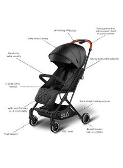TEKNUM Travel Lite Stroller - Sld By With Sunveno Styler Fashion Diaper Bag - Black  - Image 3