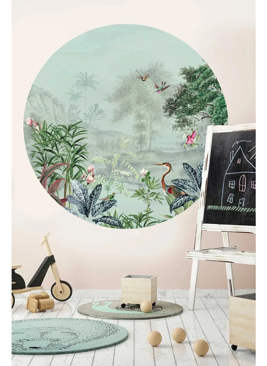 Kt Grup Kt Group Nature Scenery Boho Round Modern Wall Sticker  - Image 1
