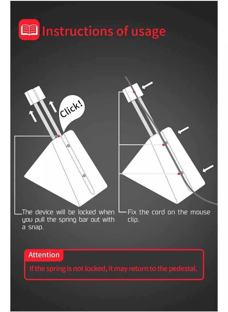 HOTLINE GAMES - Mouse Bungee 3.0+ Mouse Cord Clip Cord Management System Fixer Holder for Esports FPS Game - Image 1