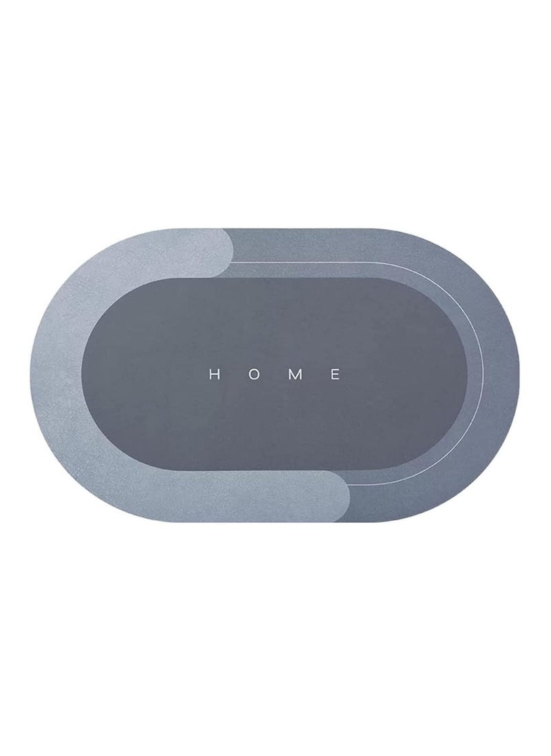 Epsilon Epsilon Polyester Oval Door Mat for Bathroom & Home Non Slip, Quik Dry, Super Absorbent, Anti Skid Bathroom Floor Mat Soft Carpet Bath Foot Mat Washroom Accessories Multicolor (40x60 cm)  - Image 1