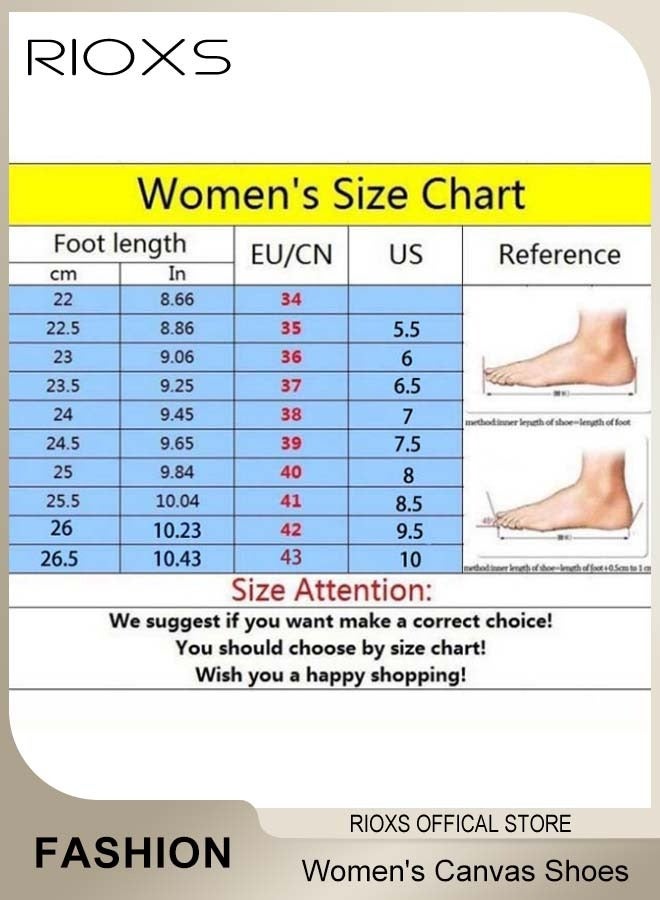 RIOXS Women's Classic Canvas Shoes, High Top Lace Up Shoes, Fashionable Casual Flat Shoes, High-quality Breathable Trainers with Non-slip Rubber Sole, Suitable for Work, Sports, Shopping, Hiking, Running and Other Occasions, Ladies Athlesiure Shoes  - Image 5
