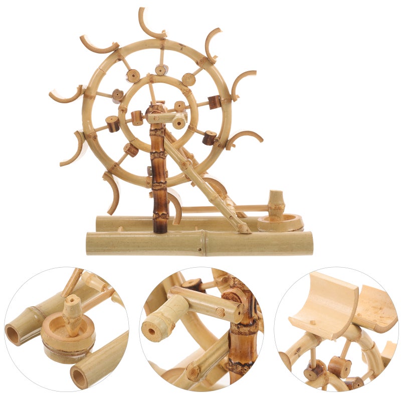 2pcs Water Wheel Tabletop Statue Water Wheel Desktop Decoration Craft - Image 3