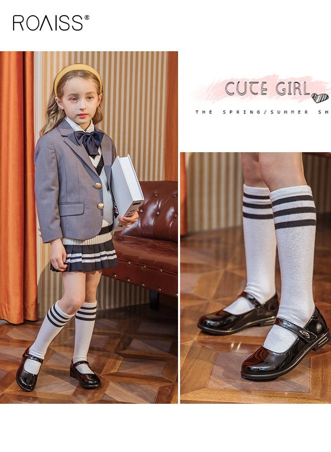 roaiss Girls Stylish Dress Shoes, Elegant Retro Mary Jane Dress Shoes, Classic Premium School Uniform Flats, Suitable for Daily and Formal Wear  - Image 5