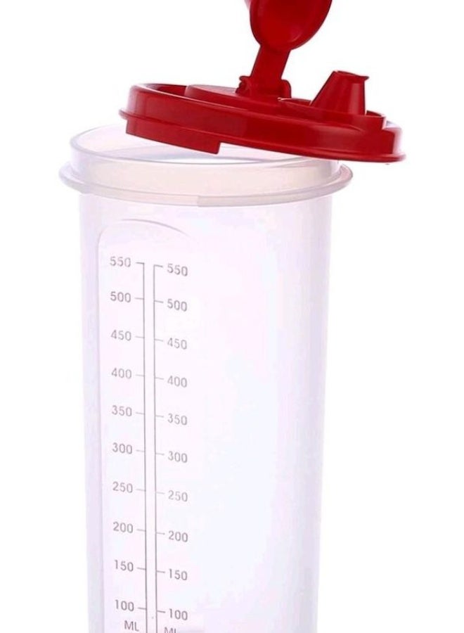 توبروير زجاجة توزيع ميدي ماجيك فلو سعة 650 مل للزيوت والخل والصلصات، حاوية تخزين سهلة الصب للمطبخ - Image 2